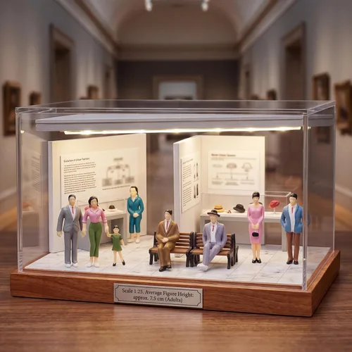 Vista 5 de Namalu 98 piezas de figuras de personas en miniatura a escala 1:25 pintada