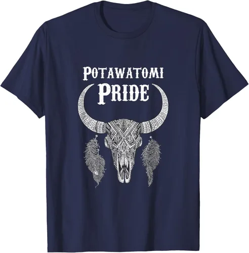 Vista 71 de Potawatomi Pride Tribe Native American Indian Buffalo Camiseta