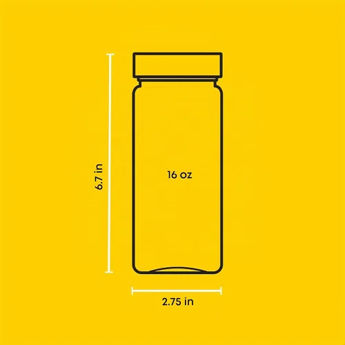 Vista 2 de [Usado] JoyJolt Botellas de jugo de vidrio, botellas de vidrio de 16 onzas con tapas. Juego de 8 recipientes de jugo con tapas para nevera