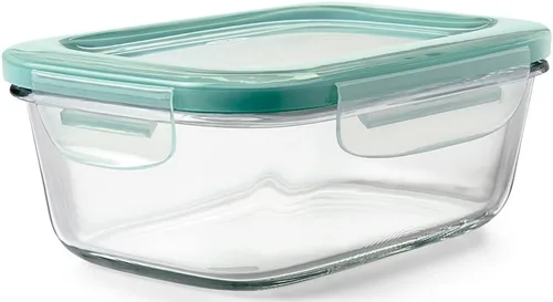 Vista 10 de OXO Good Grips Smart Seal - Recipiente hermético de vidrio para alimentos, 1.6 tazas, rectangular