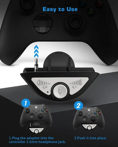 Vista 6 de OLCLSS Adaptador de auriculares Bluetooth para control Xbox, adaptador de auriculares Xbox One, adaptador de micrófono Xbox para Xbox OneOne SXElite