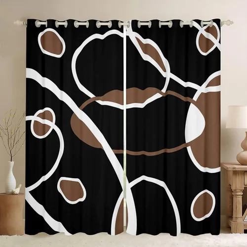 Vista 10 de Cortinas de oscurecimiento rojas y negras (2 paneles, 38 x 45 pulgadas), cortinas de panal para dormitorio, sala de estar, decoración de niños