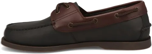 Vista 3 de Dockers Vargas zapatos mocasines de cuero cosidos a mano para hombre Negro marrón