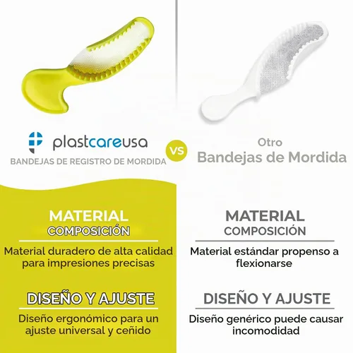 Vista 3 de 35 bandejas de impresión de registro de mordeduras dentales, 1 caja de 35 bandejas de mordida