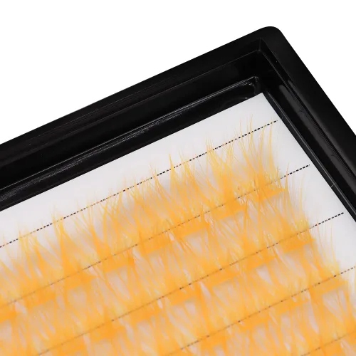 Vista 51 de Pestañas postizas de tallo ancho con varias pestañas falsas de colores D Curl de 10 a 20 mm para elegir, pestañas postizas profesionales