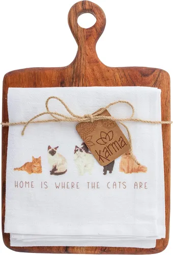 Vista 5 de Karma Gifts - Toalla de té con tabla de cortar, mariposa, talla única