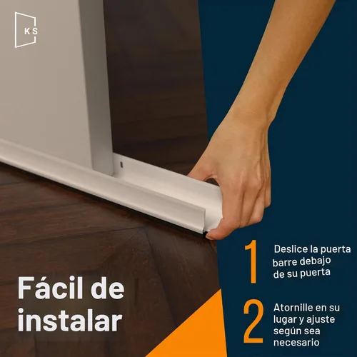 Vista 6 de Patente Pendiente, Barrido de Puerta de Doble Burbuja Ajustable, Bloqueador de Corrientes de Aire, Sello Bajo la Puerta para Puertas Exteriores, 1