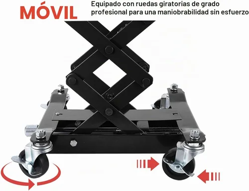 Vista 4 de Gato de transmisión de bajo perfil de 450 libras - Elevadro para reparación de automóviles de servicio pesado con rango de altura de 7-23 pulgadas