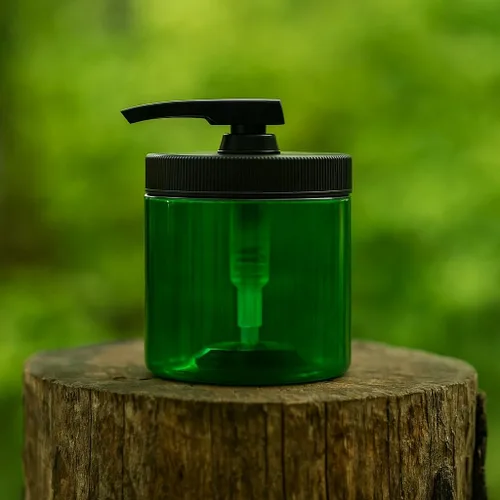 Vista 3 de Royal Massage Tarro bomba recargable de 16 onzas con dispensador de tubo de inmersión de bloqueo, recipiente de plástico sin BPA para aceites