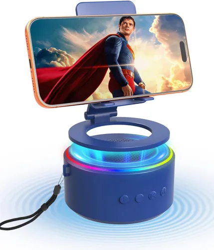 Vista 9 de Funistree Regalos para hombres, él, marido, día del padre, soporte para teléfono celular con altavoz Bluetooth inalámbrico, regalos de cumpleaños