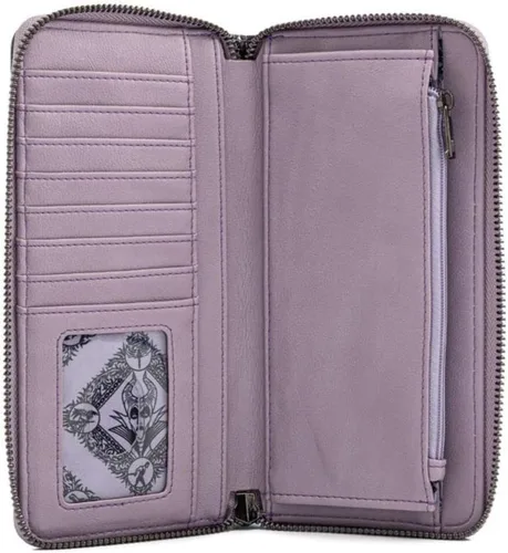 Vista 4 de Loungefly Disney Villains Scenes Maléfica Sleeping Beauty Zip Around Wallet, Negro -, Cartera con cremallera
