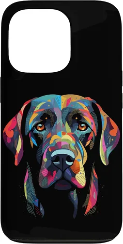 Vista 10 de Labrador Retriever - Carcasa para iPhone 17, diseño de cara de perro, color negro