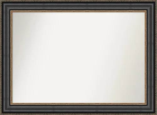 Vista 107 de Amanti Art Espejo personalizado, espejo de baño negro puente, espejo de pared o espejo de tocador de baño sobre el fregadero (26 x 26 pulgadas)