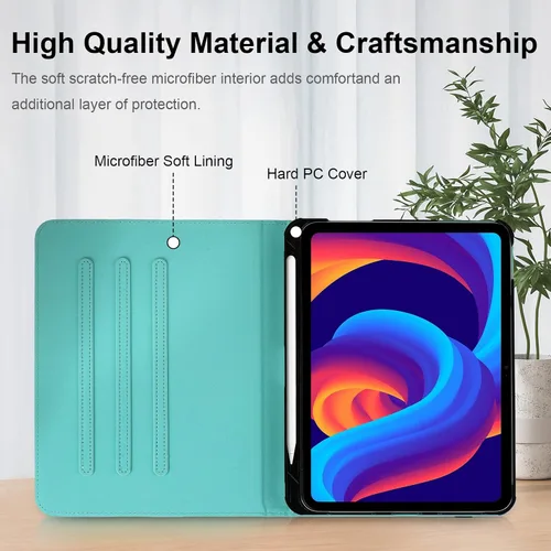 Vista 5 de HGWALP Funda Protectora para iPad (A16) 11ª Generación 11 Pulgadas (2025) y iPad 10ª Generación 10.9 Pulgadas (2022), Funda con Soporte