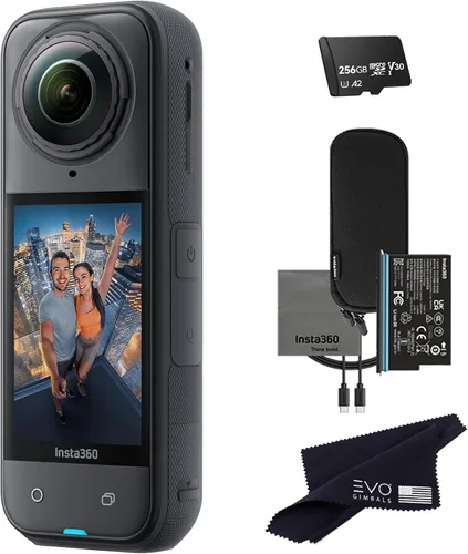 Vista 14 de Insta360 X5 - Cámara de acción impermeable 360 con sensores de 1/1.28", video HDR 360 de 8K, foto de 72 MP, lente única 4K a 60 fps, rendimiento