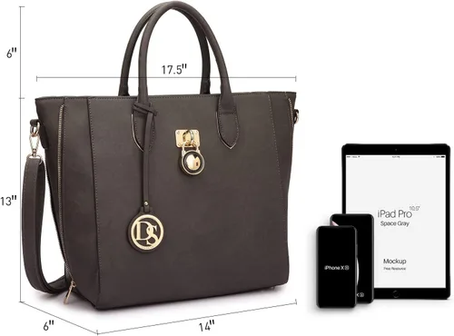 Vista 5 de Dasein Bolso grande para mujer, bolso de hombro con asa superior para el trabajo