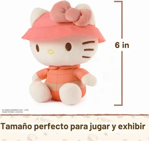 Vista 4 de GUND Sanrio Hello Kitty - Juguete de peluche de 6 pulgadas con traje
