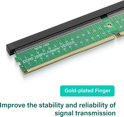 Vista 4 de SinLoon DDR5 UDIMM 288Pin Adaptador Riser Card DDR5 Módulo de memoria Tarjeta protectora de prueba para PC de escritorio placa base