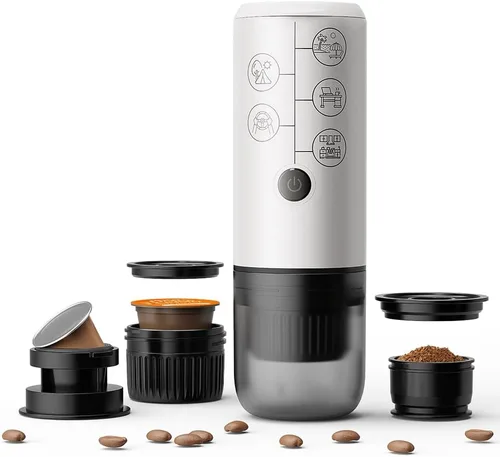Vista 10 de Cafetera portátil 3 en 1 para RV, SUV y oficina Negro