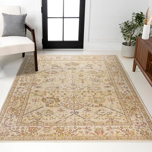 Vista 16 de JONATHAN Y Alba Modern Faded Peshawar - Alfombra para interiores, 3 x 5 pies, de transición, tradicional, fácil de limpiar para sala de estar