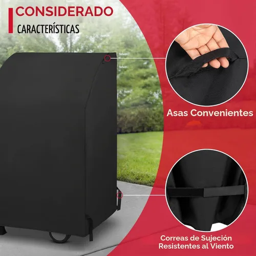 Vista 4 de Unicook Funda para parrilla de 2 quemadores de 32 pulgadas, resistente al agua, cubierta de barbacoa pequeña, resistente a la decoloración