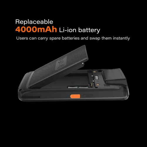 Vista 6 de Robusto Android 15 Escáner de código de barras portátil Pantalla táctil Computadora portátil PDA 1D y 2D Lector de códigos de barras Wi-Fi y 4G LTE