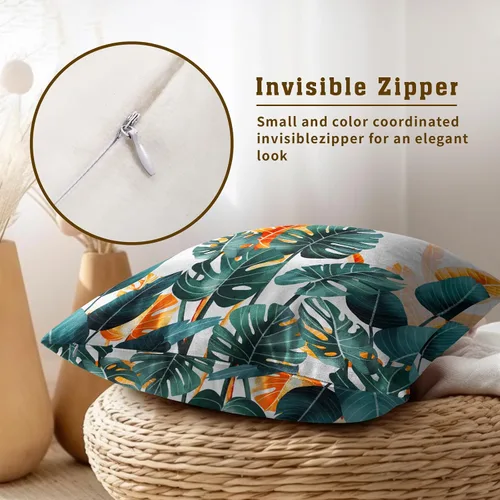 Vista 192 de Giwawa Juego de 2 fundas de almohada decorativas con diseño floral de girasol de 16 x 16 pulgadas, fundas de cojín decorativas para el hogar, sofá