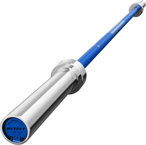 Vista 22 de RITFIT Olympic Barbell 4ft/6ft - 2 Inch Weight Bar for Strength Training, Weightlifting, Squat, Deadlift, Bench Press, Curl, Overhead Press