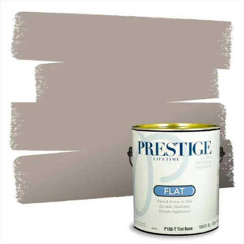 Vista 76 de PRESTIGE Pinturas Pintura Exterior e Imprimación en Uno, 1 Galón, Mate, Combinación Comparable de Sherwin Williams* Black Magic* SW6991-PCM