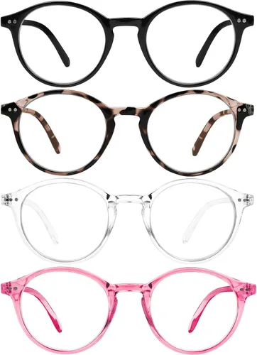 Vista 17 de Yogo Vision Blue Light Blocking Glasses Men Women Computer Anti Eyestrain Glasses Round Frame Blue Light Blocker Eyeglasses