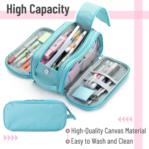 Vista 6 de Mr. Pen - Estuche para lápices de gran capacidad - Estuche grande para lápices - Bolsa para bolígrafos Big Pencil Pouch, Pencil Bag, Pen Case, Pen