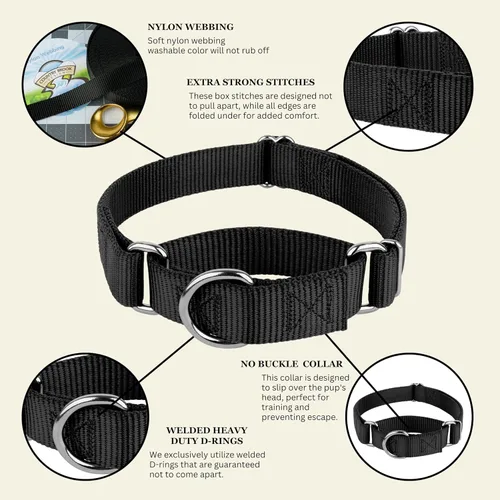 Vista 8 de Country Brook Petz - Collar Martingale para perro - Collar de entrenamiento resistente sin hebilla - Collar para perro de servicio para todas