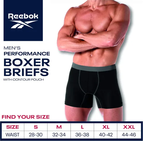 Vista 7 de Reebok Calzoncillos bóxer deportivos de rendimiento suave para hombre paquete de 3