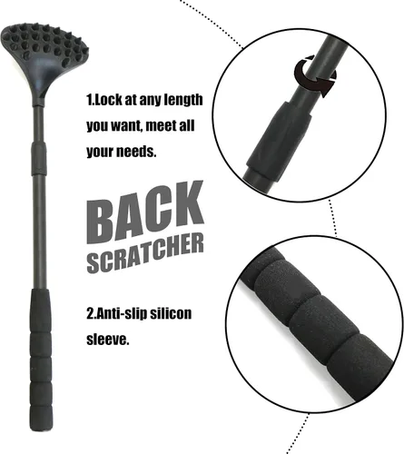 Vista 5 de EASACE Rascador de espalda para mujeres y hombres extensible con fuerte cabeza de masaje ABS, 20.9 in Rascador de cuerpo para adultos – Mascotas