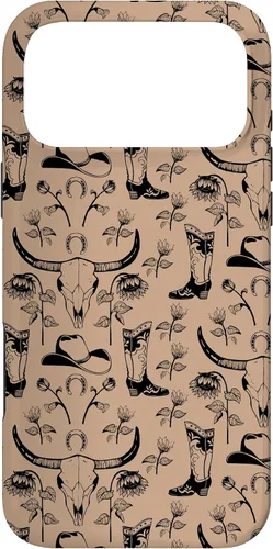 Vista 22 de Western Boho Skull, Sunflowers, Country Girls, Cowgirls Boot Case for iPhone 17