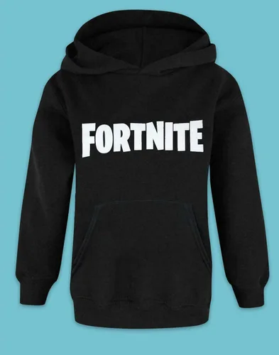 Vista 5 de FORTNITE Sudadera con capucha para niños y niños, manga larga, color negro