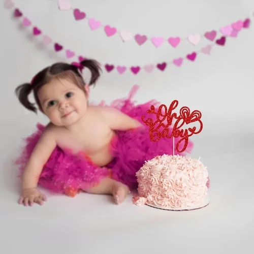 Vista 99 de Ephlyn 24 adornos para cupcakes con purpurina para el día de San Valentín, dulce amor, corazón, día de San Valentín, decoración para cupcakes