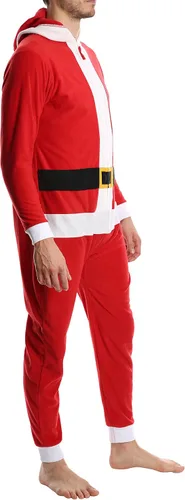 Vista 2 de SLEEPHERO - Pijama de Navidad para hombre, diseño de una sola pieza (estilo mameluco)