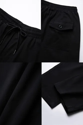 Vista 6 de THWEI Pantalones cargo para hombre, estilo casual, con cordón, atléticos, para deportes al aire libre