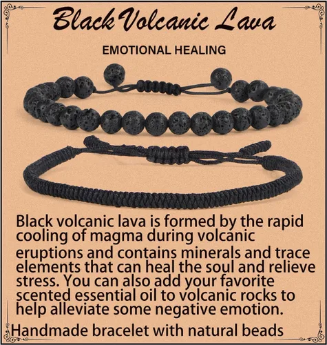 Vista 98 de LPBeads Pulsera de piedra natural hecha a mano de tamaño ajustable
