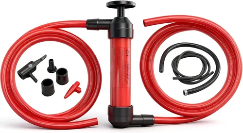 Vista 10 de Kit de bomba de transferencia de sifón multiuso HORUSDY Bombas de combustible manuales de mano para gas, aceite, agua con manguera de aire, bomba