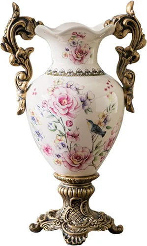 Vista 16 de Jarrón chino de porcelana de cerámica para decoración del hogar, florero japonés de 10.5 pulgadas, recipiente sofisticado para ramas decorativas