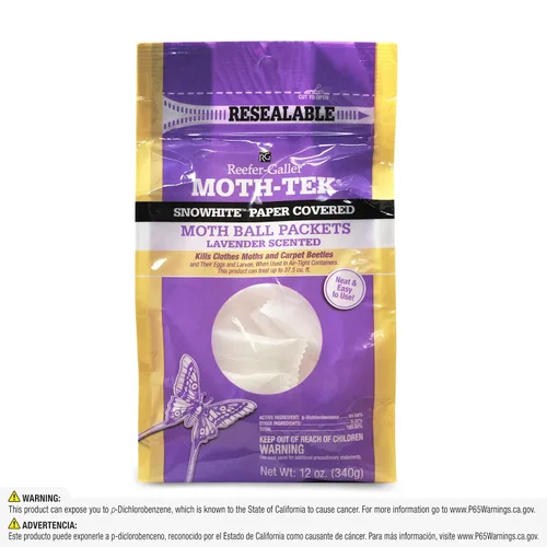 Vista 2 de Moth-Tek - Paquetes de bolas de polillas de lavanda, mata polillas de armario y cajón, mata polillas de ropa, escarabajos de alfombra, huevos
