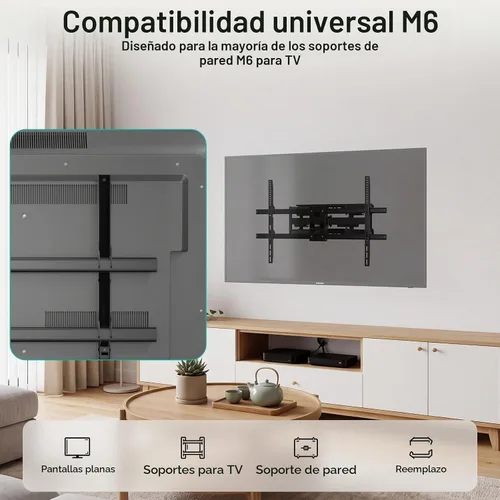 Vista 4 de WALI M6 x 1.181 in VESA Kit de tornillos para montaje de TV, 4