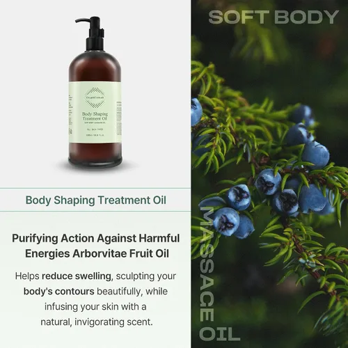 Vista 4 de OxygenCeuticals Aceite de tratamiento para moldear el cuerpo, 33.8 fl oz (33.8 fl oz), aceite profesional de masaje corporal con extractos botánicos