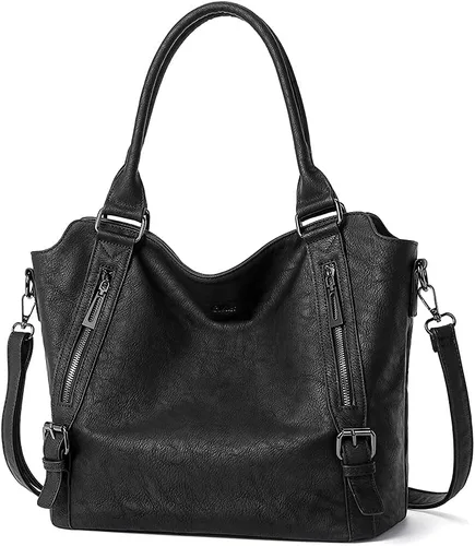 Vista 2 de CLUCI Paquetes de monederos y cartera para mujer, bolsos de cuero vegano.., plateado