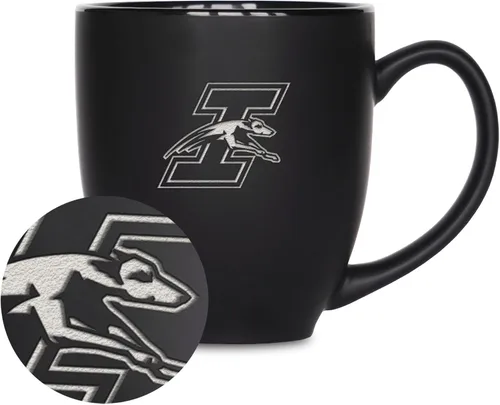 Vista 174 de Rico Industries - Taza de cerámica mate negra con grabado láser estándar de 15oz para NCAA (escuelas T & U) - Para bebidas calientes o frías
