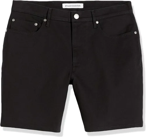 Vista 6 de Tienda Essentials Pantalón corto ajustado para hombre con entrepierna de 7 pulgadas y 5 bolsillos