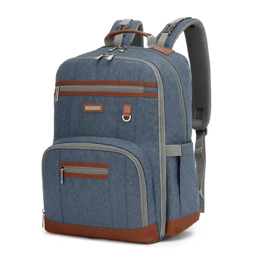 Vista 12 de BILLITON MSHI Mochila Bolsa para Pañales (Gris), Moderno