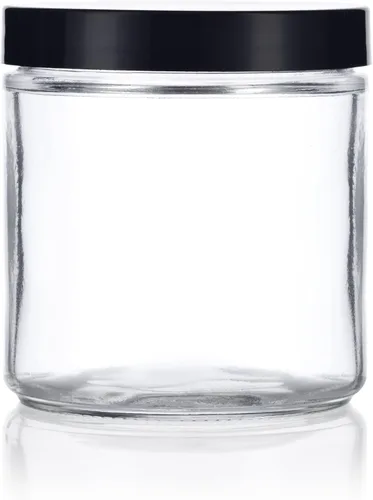 Vista 7 de Frasco de vidrio grueso transparente con laterales rectos, 16 onzas/480 ml (2 unidades) y etiquetas